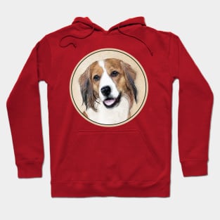 Nederlandse Kooikerhondje Painting - Dog Art Hoodie